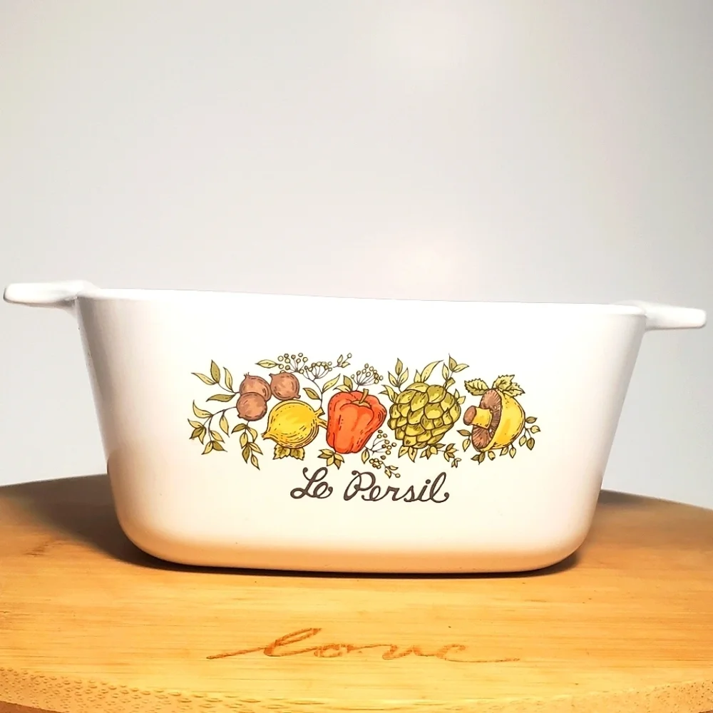 VINTAGE a Pair CorningWare Petite Casserole Dish, Spice of Life 